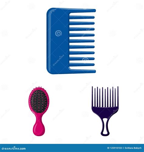 Vector Design Of Brush And Hair Icon Set Of Brush And Hairbrush Vector