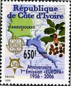 Stamp 50th Anniversary Of The First Issue Europa 1956 2006 Ivory