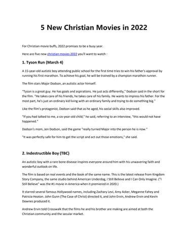 5 New Christian Movies in 2022 by uprep123 - Issuu