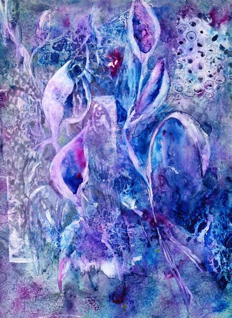 Watercolor On Yupo Paper I Love Combining Purples Blues And Magenta Art Tutorials