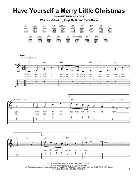 Have Yourself A Merry Little Christmas Guitar Chords