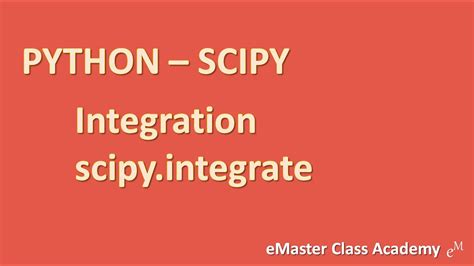 Python Tutorial Learn Scipy Integration Scipy Integrate In