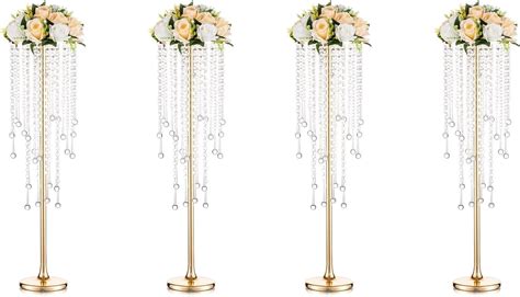 Amazon Gold Centerpieces For Table Wedding Rozrety Metal Crystal