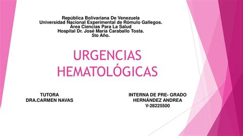 Urgencias hematológicas Alberto Clavo uDocz