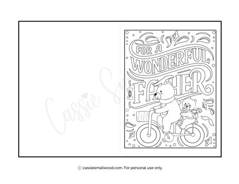 Cute Free Printable Father S Day Cards To Color Cassie Smallwood