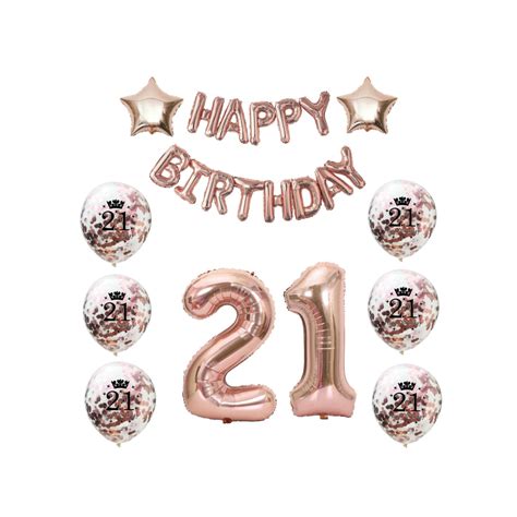 21st Birthday Decorations Rose Gold Twenty First Birthday Party