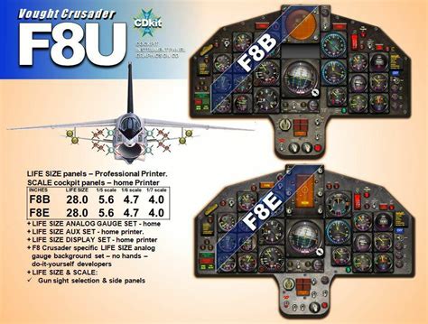 F8U CRUSADER COCKPIT instrument panel CDkit | #1988399160