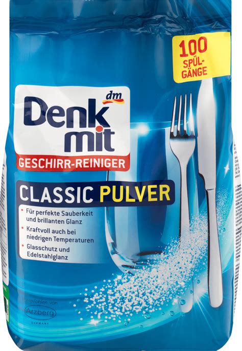 Denkmit Geschirr Reiniger Classic Pulver 1 8 Kg Dm Dauerpreis