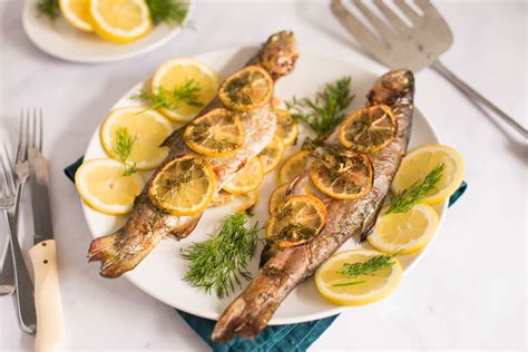 Baked Whole Trout Recipe With Lemon And Dill