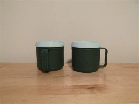 Set Of 2 Stanley Aladdin Plastic Coffee Mugs 12 By Theretroredhead