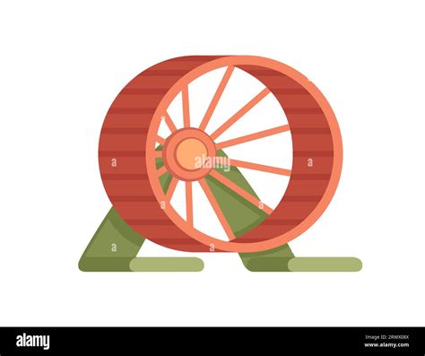 Running Wheel For Hamster Animal Vector Illustration Isolated On White