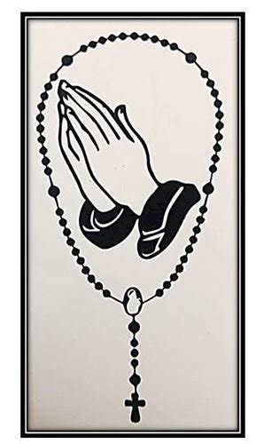 Praying Hands Rosary Auto Window Decal Catholic Shop