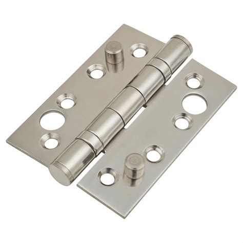 Security Ball Bearing Hinge 102 X 76 X 3mm Polished Stainless Steel Pair