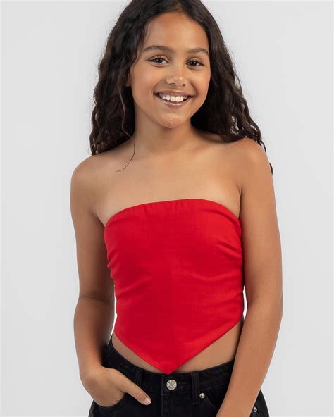 Shop Ava And Ever Girls Livi Dallis Scarf Top In Red Fast Shipping And Easy Returns City