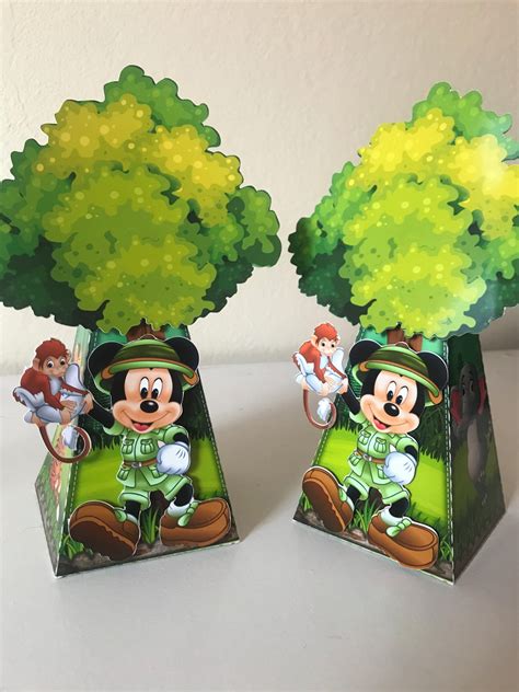 Mickey Safari Caixa Cone Rvore Elo Produtos Especiais