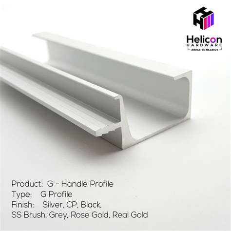 Matt Glossy Feet Aluminium G Handle Profile For Cabinet Fitting