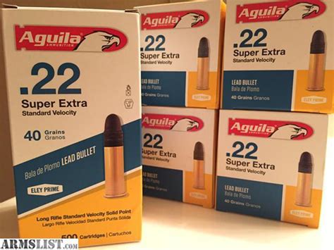 Armslist For Sale 22lr Ammo Aguila Super Extra Standard Velocity 40gr Lead Solid