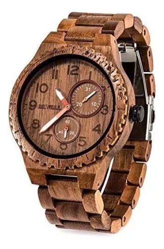 Bewell W023a Naturales Relojes De Madera Para Hombres Con Ca Cuotas