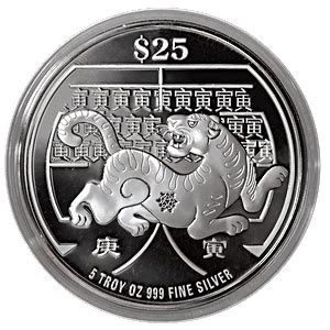 Singapore Mint Silver Lunar Series Year Of The Tiger