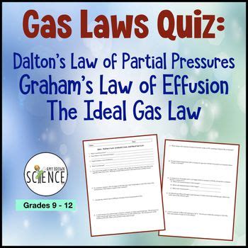 Gas Laws Quiz - Dalton's, Graham's, and Ideal Gas Law in 2024 | Ideal ...