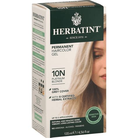 Herbatint Haircolor Gel Permanent Platinum Blonde 10N Hair Coloring