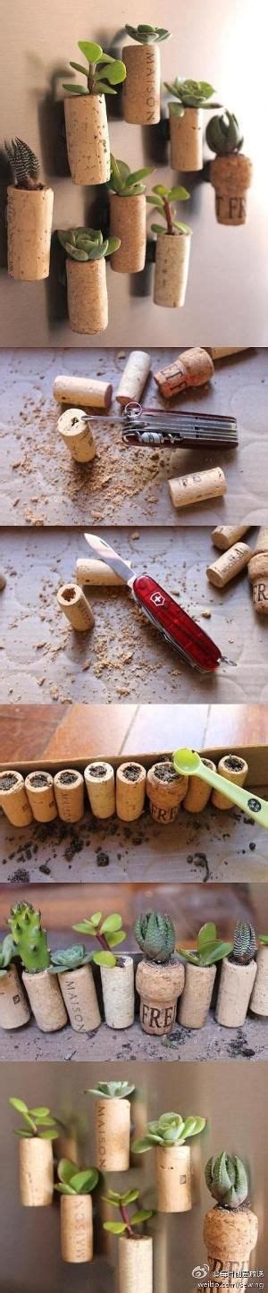 DIY Recycled Project DIY Wine Stopper Pot For Tiny Plants By Senka