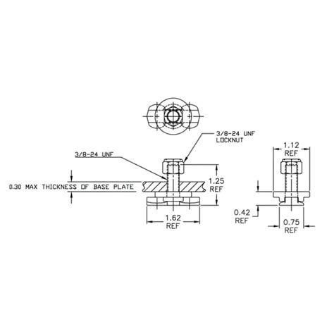 L Track Double Lug Threaded Stud Fitting Cargo Equipment