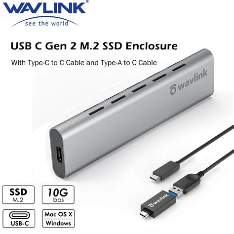 Wavlink Usb C M Enclosure For External Sata Ngff Ssd Usb Gen