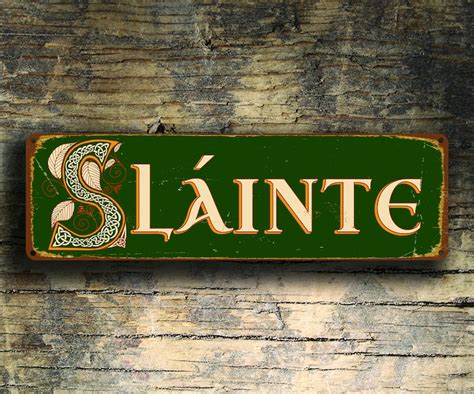 Slainte Sign Slainte Irish Cheers Celtic Irish Signs Etsy