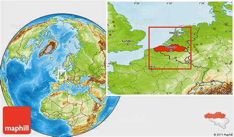 Physical Location Map of Vlaanderen