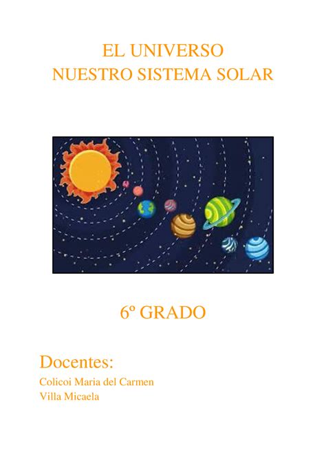 Proyecto EL Sistema Solar EL UNIVERSO NUESTRO SISTEMA SOLAR 6º GRADO