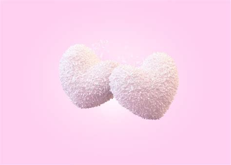 Heart Shaped Coconut Candies, Isolated. Stock Illustration ...