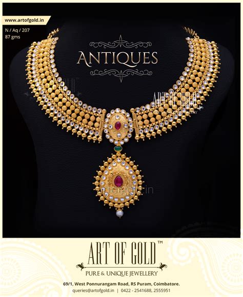 Antique Bridal Necklace | Art of Gold Jewellery, Coimbatore