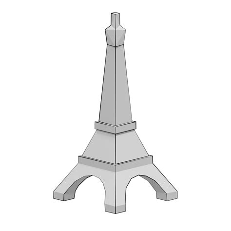 Eiffel Tower 3d Papercraft Model Free Printable Papercraft Templates