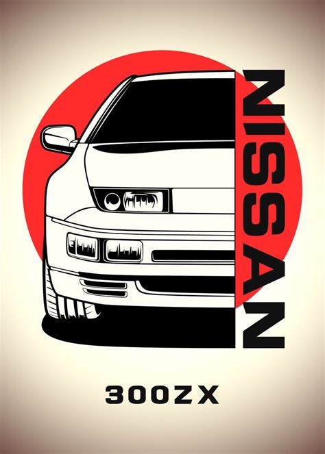 Nissan 300ZX JDM Poster Picture Metal Print Paint By Faissal