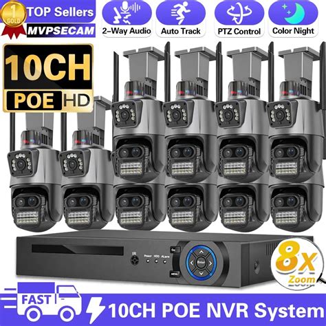 Kit De Syst Me De Surveillance Vid O CCTV Cam Ra IP Enregistreur NVR