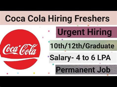 Coca Cola Job Vacancy 2023 Coca Cola Jobs 2023 Cola Cola