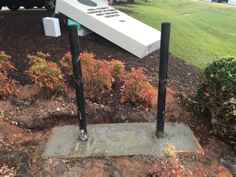 How To Install A Sign Monument With Concrete Footer Bestsignmonuments