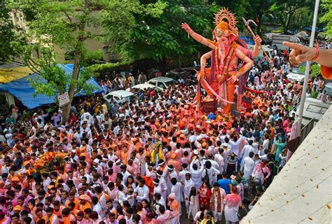 Visual of Ganesh Immersion across India