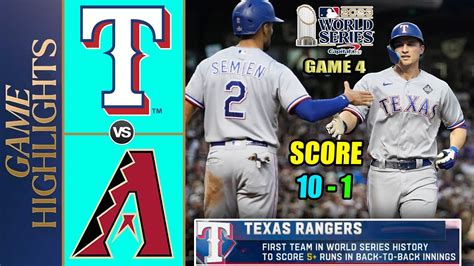 Rangers Vs Diamondbacks [world Series Full Game 4] October 31 2023