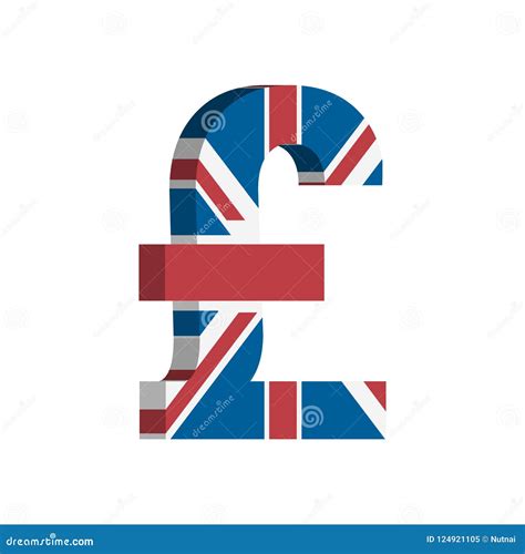 British Pound GBP Currency Symbol with Flag - Vector Stock Vector ...