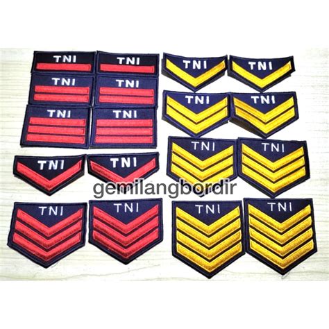 Jual Pangkat Pdh Tni Au Bintara Sepasang Custom Shopee Indonesia