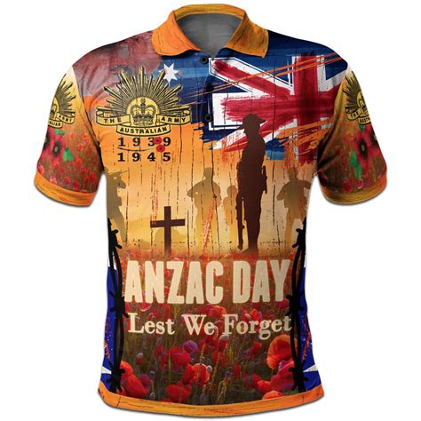 AIO Pride Australia Anzac Day 2022 Polo Shirt Anzac Day Commemoratio