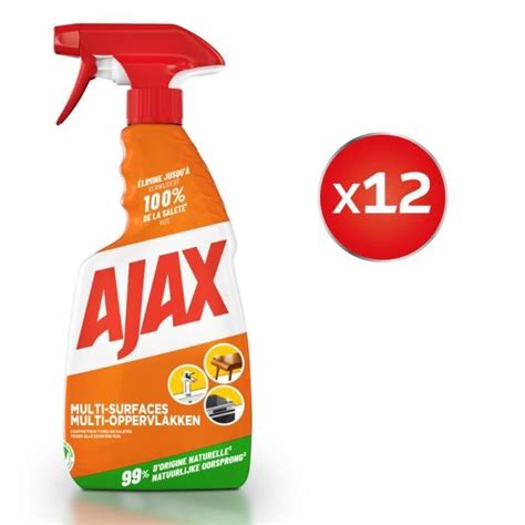 Pack De 12 Nettoyant Menager Ajax Multi Surfaces Spray 500ml