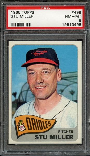 Lot Detail 1965 TOPPS 499 STU MILLER PSA NM MT 8