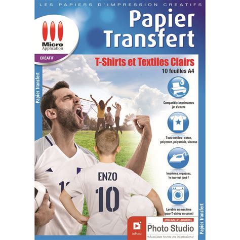 Papier Transfert T Shirt Pour Textiles Clairs Feuilles De Papier A