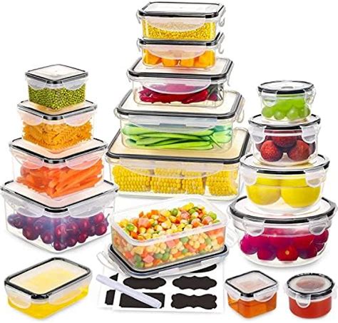 Food Storage Containers With Lids Airtight Plastic Food Container Set