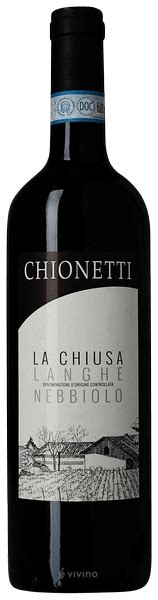 2016 Chionetti La Chiusa Langhe Nebbiolo Vivino US