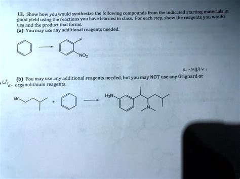 Show How You Would Synthesize The Following Compounds Solvedlib