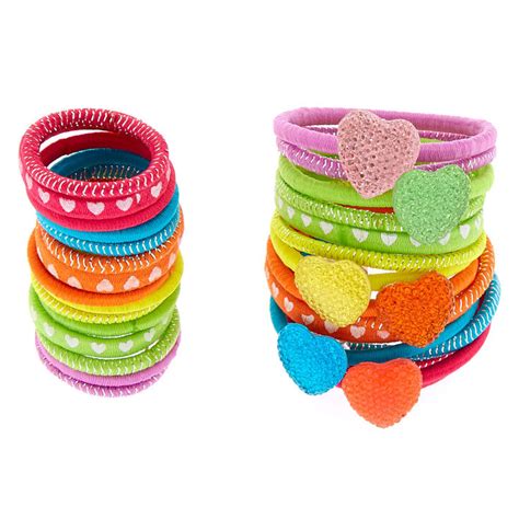 Claires Club Rainbow Hair Bobbles 30 Pack Claires